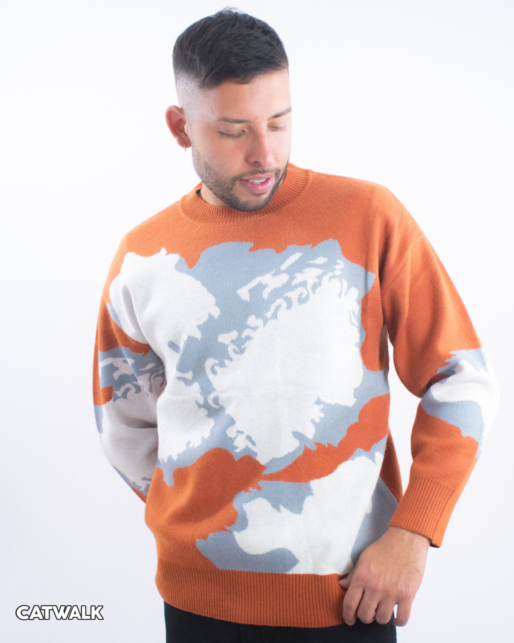Buzo Tejido Estampado para Hombre de Catwalk