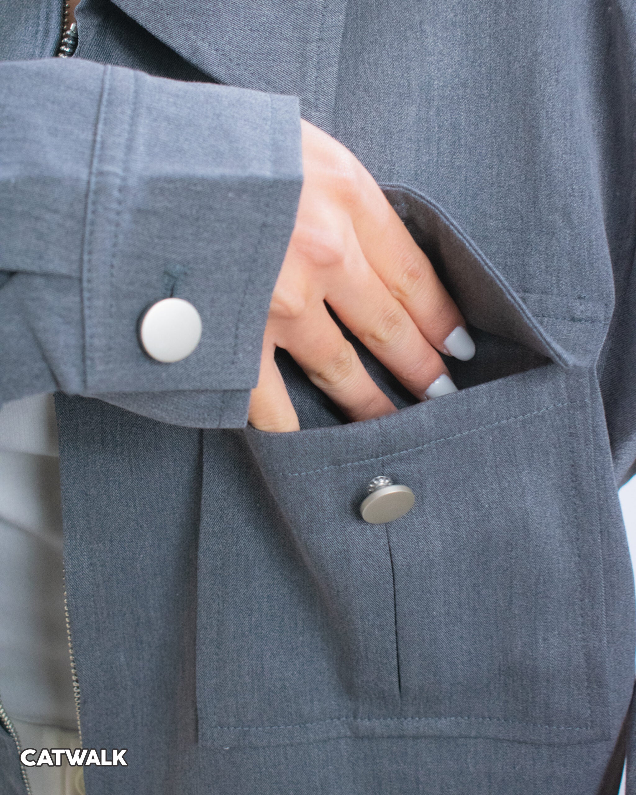 Campera Gris Azulado