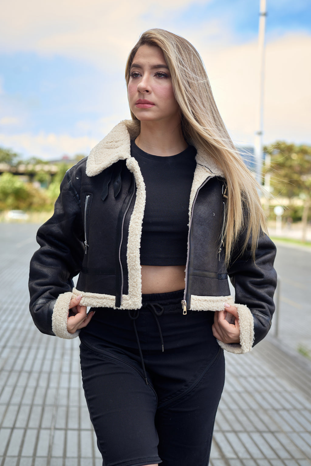 Chaqueta Aviadora corta