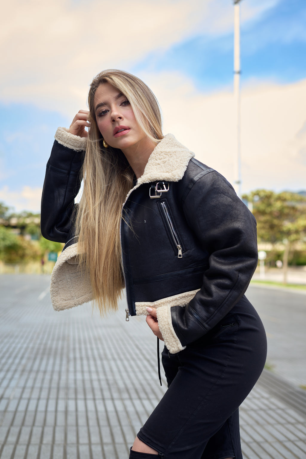 Chaqueta Aviadora corta