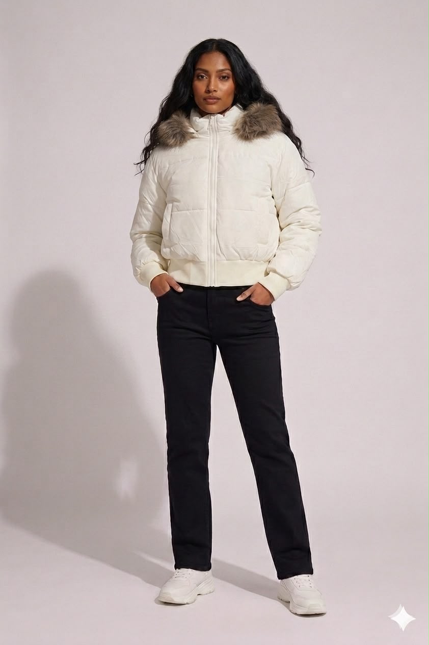 Chaqueta con capucha removible