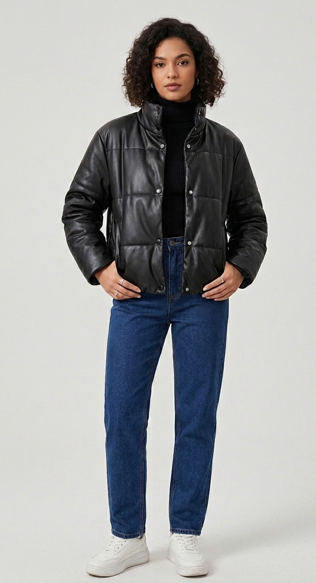 Chaqueta dama Eco-cuero